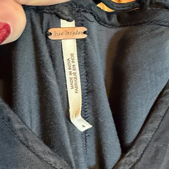 Free People Black Long Sleeve Dress with Lattice Back - Picture 6 of 13